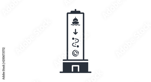 Simple Mobile Phone Device Icon.