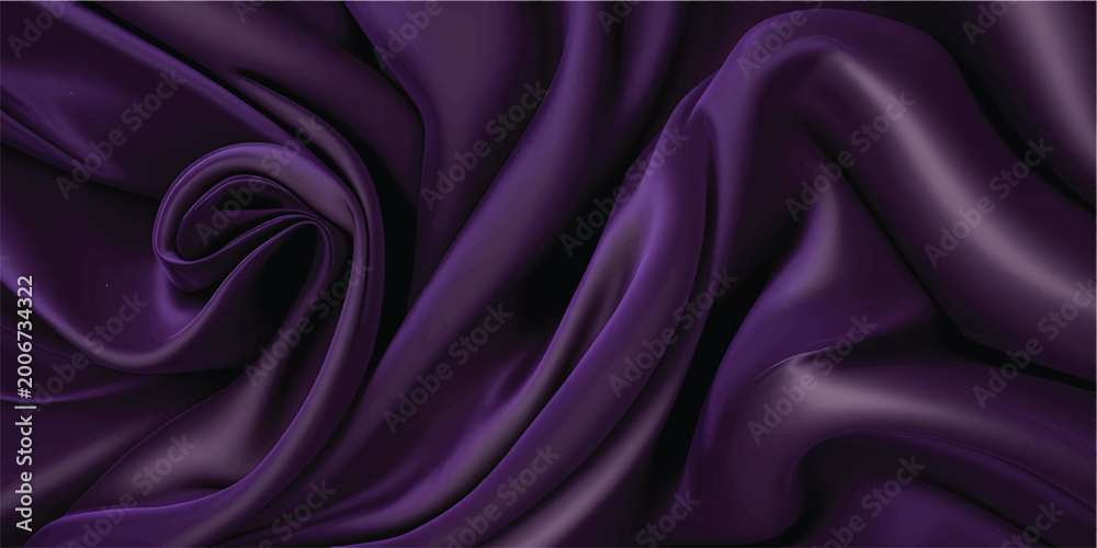 Obraz premium Luxurious purple and pink silk fabric background with smooth satin textures and elegant flowing waves of shiny violet textile drapery creates a soft and light luxury material backdrop design