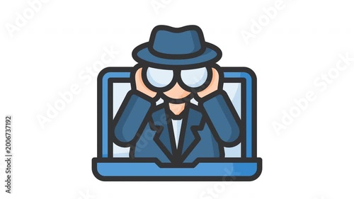 Animated spyware icon