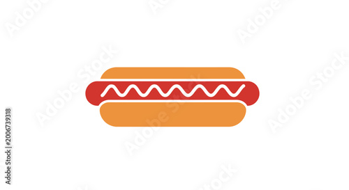 Foto Hot dog with red sausage.