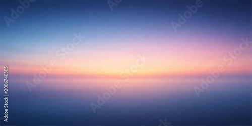 Beautiful sunrise and sunset over the sea with colorful sky clouds and glowing horizon light