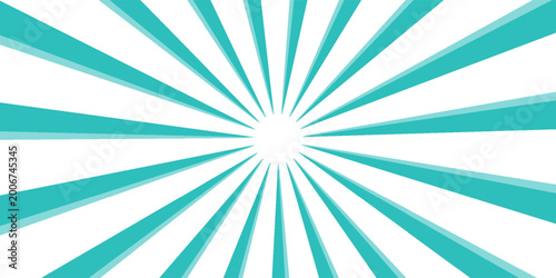Exploding star burst blue texture. Japanese radius cartoon pattern abstract background. Tiffany blue abstract sunburst, starburst background for for presentation, banner, poster