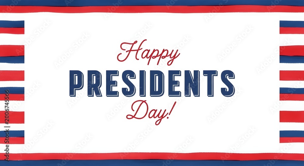 Obraz premium Happy presidents' day greeting card