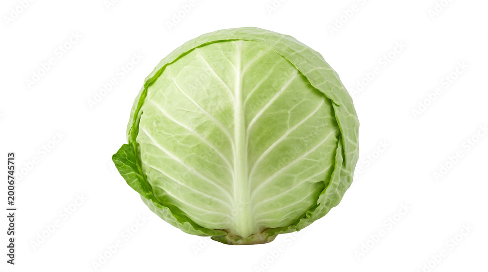 Fototapeta premium fresh organic cabbage isolated on transparent background