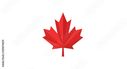 Tableau sur toile Red Maple Leaf Symbol Canada.