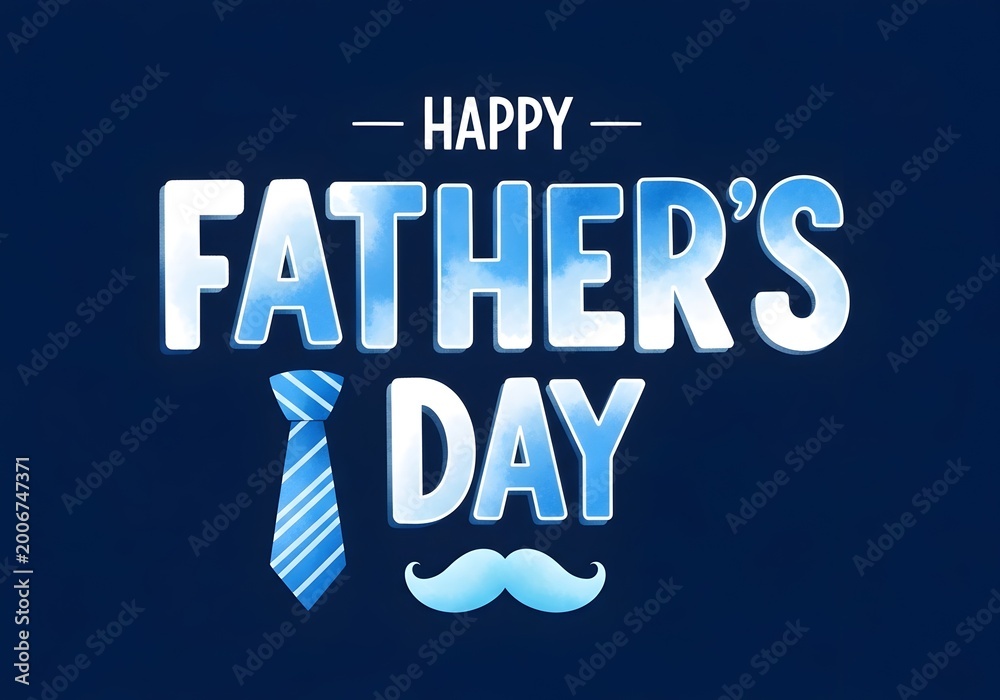 Fototapeta premium Happy fathers day celebrating dad with love and appreciation