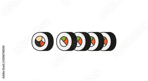 Slika na platnu Sushi rolls on a plate.