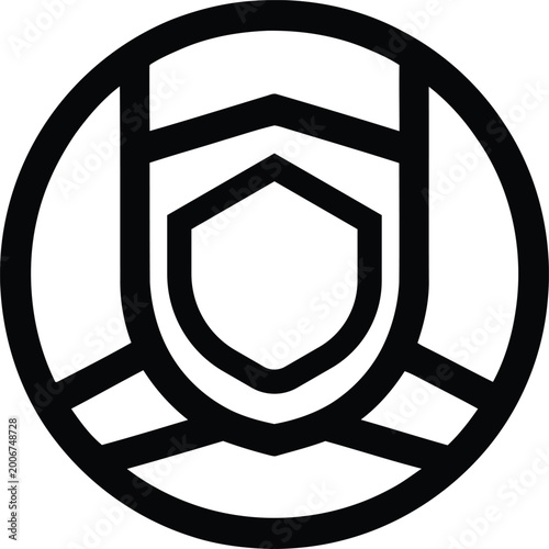 Black and white recycling symbol icon circular design