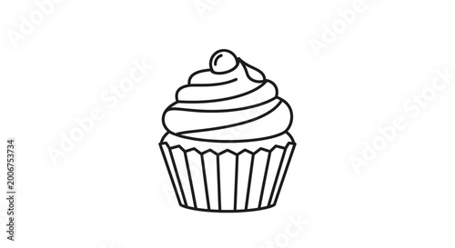 Photography A delicious sweet cupcake dessert treat.