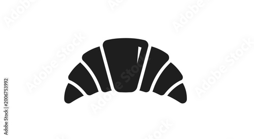 Quadro su tela Croissant pastry icon symbol.