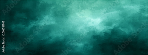 Valokuva Vector Abstract cloudscape with vibrant emerald shades, evocative of atmospheric phenomena and tranquil ambiance with light and shadow texture and moody atmosphere