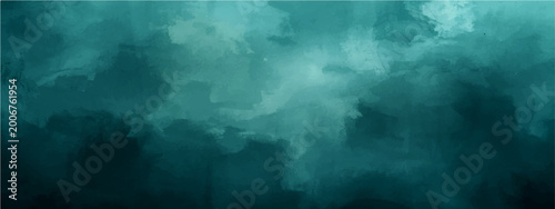 Photos Vector Abstract dreamy smoky cloud of turquoise teal and dark emerald teal tones of fluid inks in water