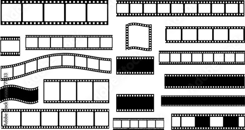 Φωτογραφία Collection of film strips and negatives with film strip negative photography col