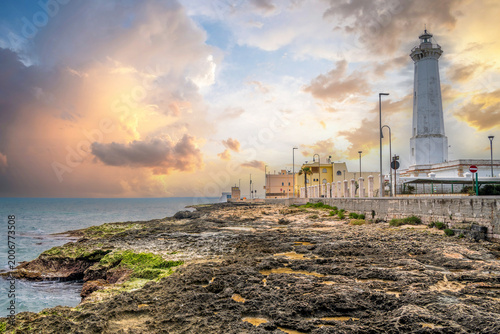 The Torre Canne Town coastline view in Italy
