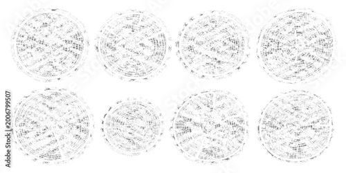 Принти на полотні Minimal white abstract set of circles wooden, hand-drawn sketch texture, geometric pattern, soft gray pencil lines, modern monochrome design, clean background, artistic minimalist style