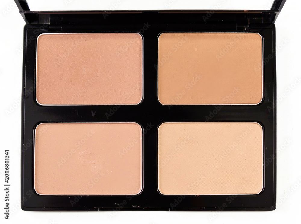 Fototapeta premium A close-up shot of a colorful makeup palette with various shades and textures
