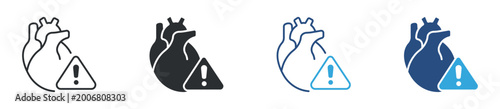 Foto Heart risk icon set