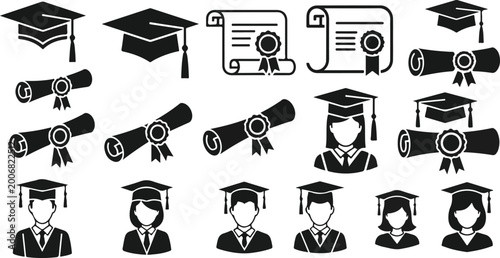 Graduation Icon Set 3.