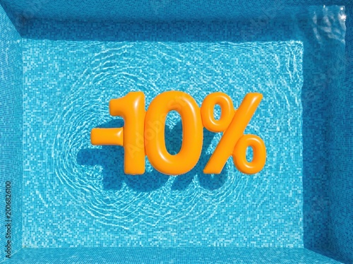 Large orange inflatable numbers reading 