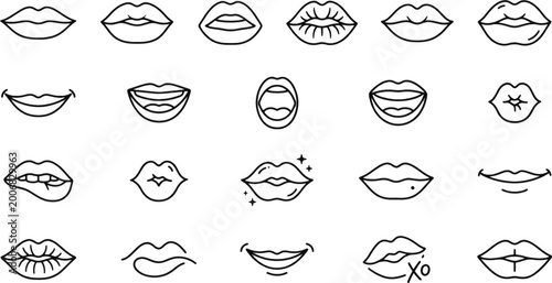 female lips icon pack