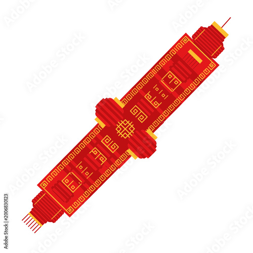 Traditional Chinese Firecracker Decoration for Lunar New Year