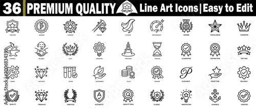 фотографія Premium quality line art icons set