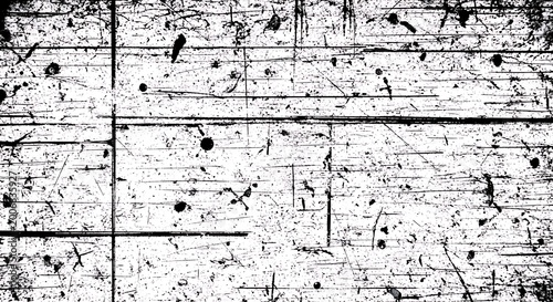 Distressed grunge texture with scratches and splatters. Background for vintage design and aged effects.
