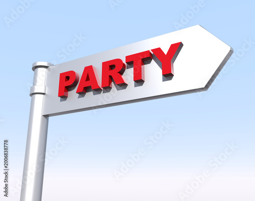 Fototapeta Party Schild 