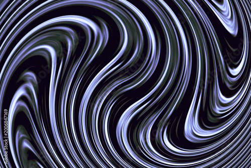 Monochrome Abstract Liquid Marble Backdrop with High Contrast Swirling Lines
