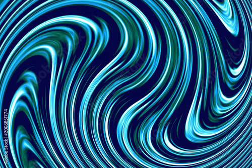 Vibrant Blue Abstract Swirls with Luminous Fluid Motion