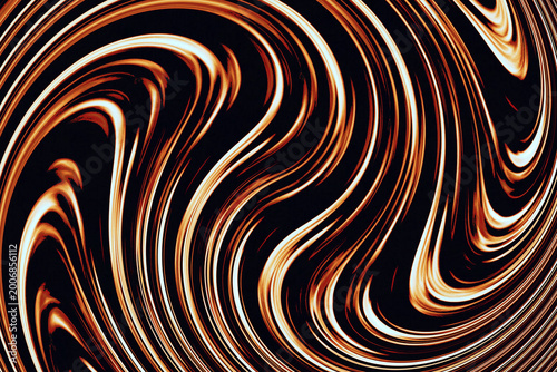 Dynamic Fiery Orange and Gold Abstract Swirls with Energetic Flowing Lines