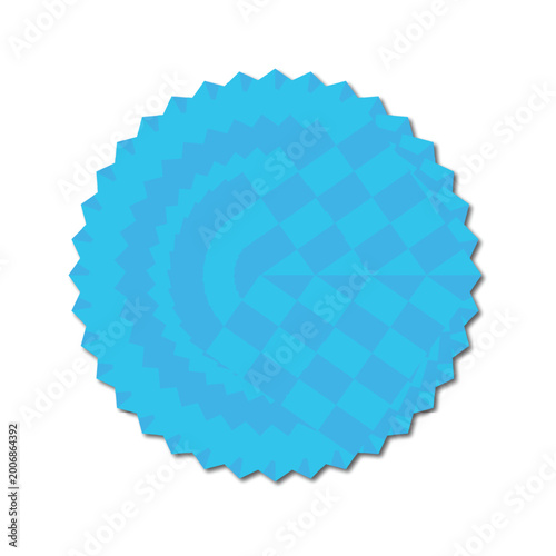 Blue Radial Wave Circle with Soft Gradient and Geometric Texture