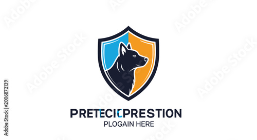 Free Download Dog shield logo emblem, protection and security symbol - GFXLoad