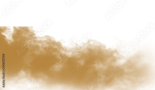 Cuadro en lienzo Dust sand soil smoke cloud particles isolated on transparent white background