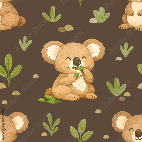 Australian animals seamless pattern design. Repeat pattern