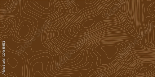 Seamless dark chocolate brown wood texture background with a wavy grain pattern and circular swirl design for a nature-inspired vector wallpaper