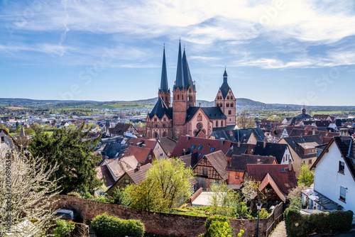 Schilderij op canvas Blick über Gelnhausen, Hessen, Deutschland