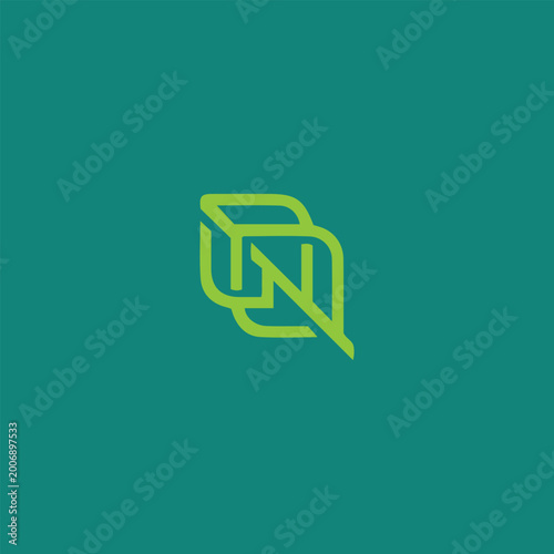 Modern Abstract Letter N B Logo with Leaf Shape for Eco-Friendly Branding. Sustainable Green Technology Identity Vector EPS for Nature Based Business, Bio-Tech Company, and Environmental Startup Icon.