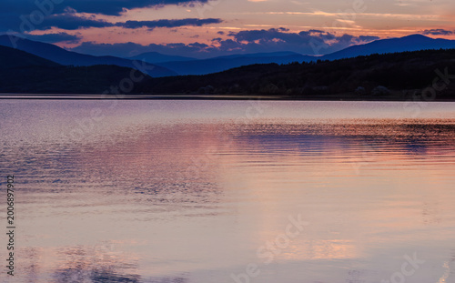 Sunset over mountains