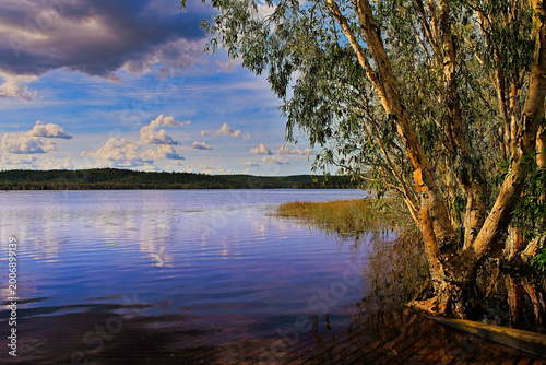 Εκτύπωση καμβά Northern Territory of Australia lakeshore sunset
