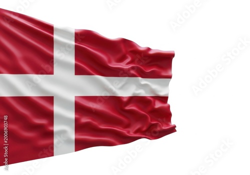 Free Download Waving flag of denmark isolated on white background - GFXLoad
