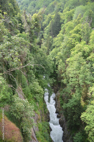 Foto River gorge in the Italian Alps