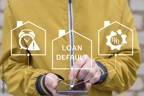 Concept of loan default. Past due. Bad credit.