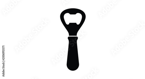 bottle opener silhouette on a white background