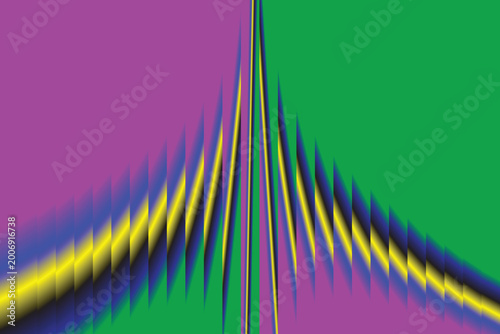 Abstract rainbow background featuring colorful light waves and digital line patterns creates a bright vector art illustration for a modern technology wallpaper backdrop