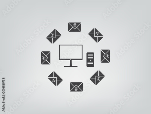 Vector illustation on a gray background