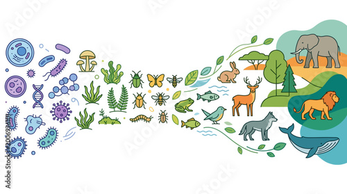 Evolution of life on earth process.
