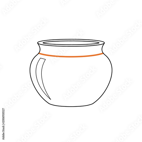 Empty White Pot - Concept of Simplicity and Functionality