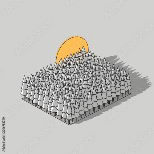 3D illustration of a crowd of people.