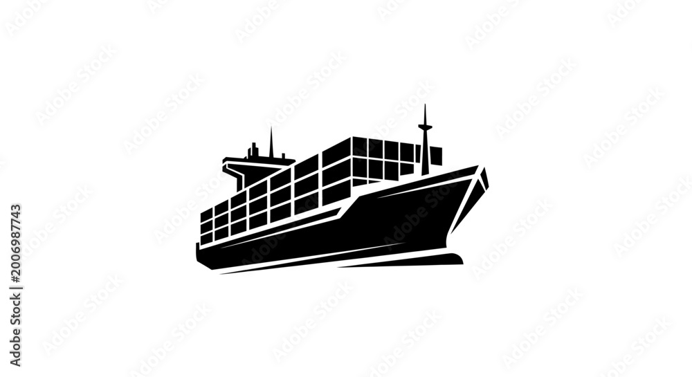 Fototapeta premium Large Cargo Ship Container Vessel.